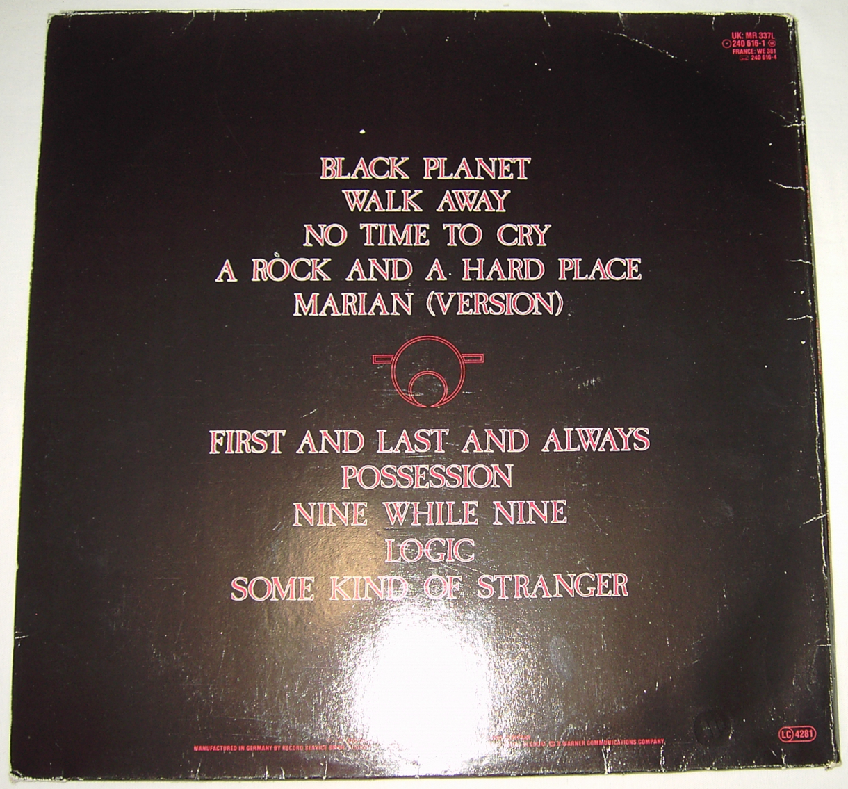 The Sisters Of Mercy First And Last And Always Hard N Rock Vinylstore