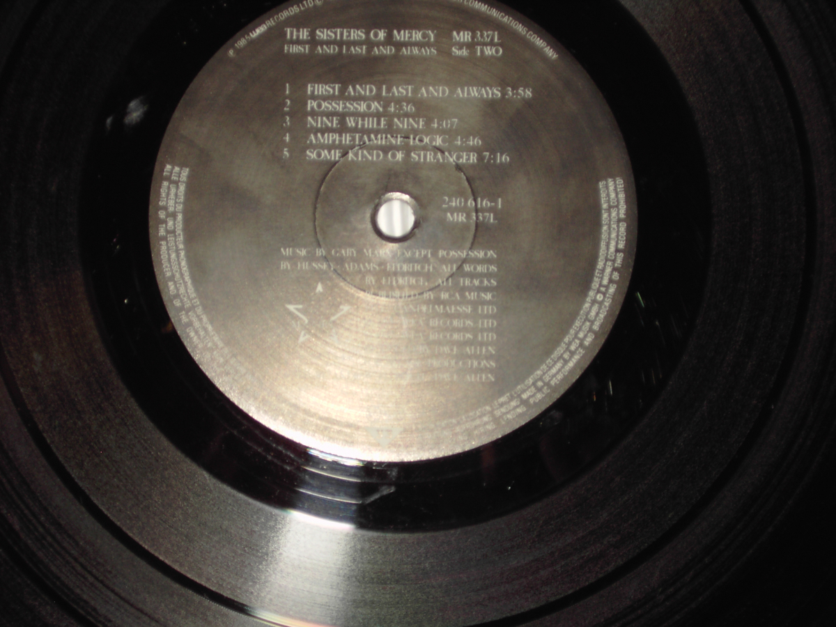 The Sisters Of Mercy First And Last And Always Hard N Rock Vinylstore